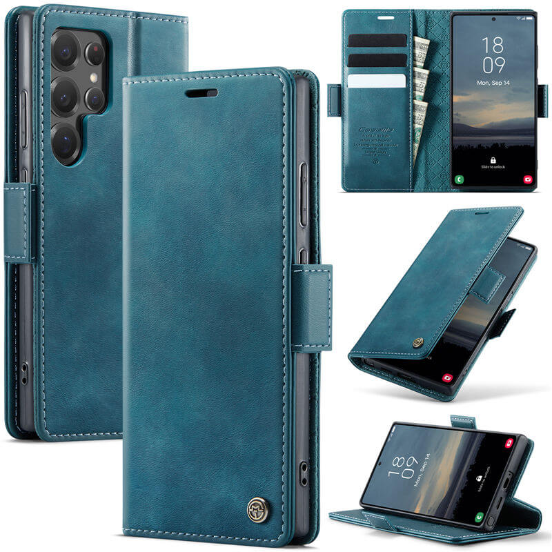 CaseMe Samsung Galaxy S22 Ultra Wallet Case – Magnetic & RFID Blocking