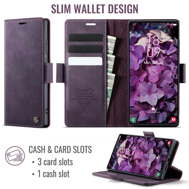 CaseMe Samsung Galaxy S22 Ultra Wallet Case – Magnetic & RFID Blocking - Image 3
