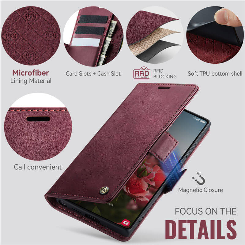 CaseMe Samsung Galaxy S22 Ultra Wallet Case – Magnetic & RFID Blocking - Image 4