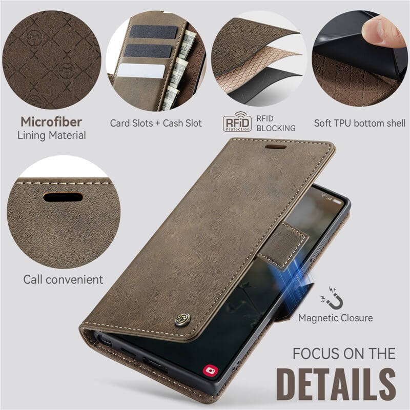 CaseMe Samsung Galaxy S23 Ultra Wallet Case – Magnetic & RFID Blocking - Image 4