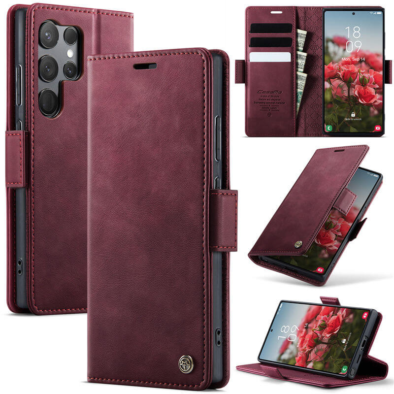 CaseMe Samsung Galaxy S23 Ultra Wallet Case – Magnetic & RFID Blocking
