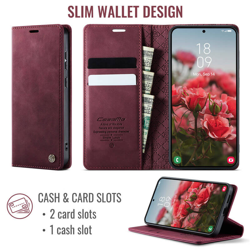 CaseMe Samsung Galaxy S24 Plus Wallet Case – Magnetic & RFID Blocking - Image 3