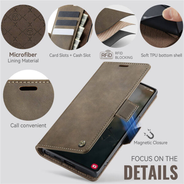CaseMe Samsung Galaxy S24 Ultra Wallet Case – Magnetic & RFID Blocking - Image 4