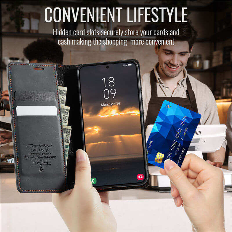CaseMe Samsung Galaxy S25 Edge RFID Blocking Wallet Case