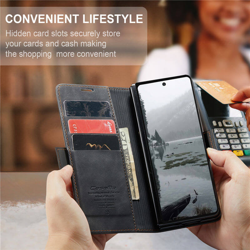 CaseMe Samsung Galaxy Z Fold7 Wallet Suede Leather Case - Image 9