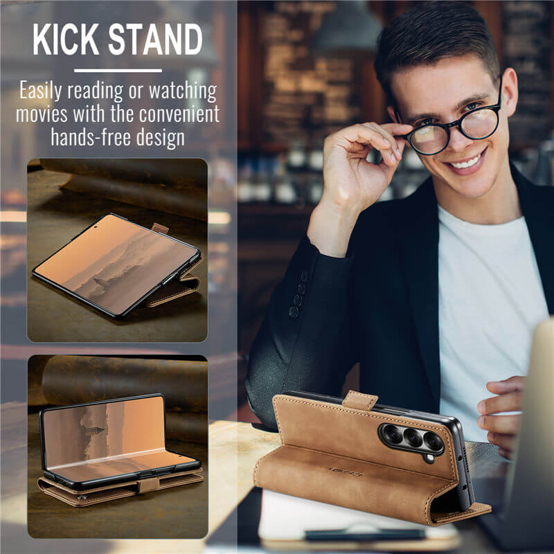 CaseMe Samsung Galaxy Z Fold7 Wallet Suede Leather Case - Image 6