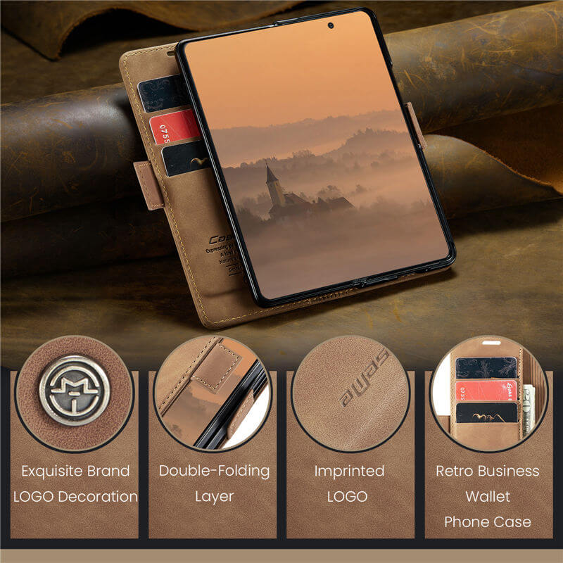 CaseMe Samsung Galaxy Z Fold7 Wallet Suede Leather Case - Image 11