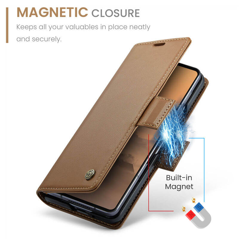 CaseMe Samsung Galaxy Z Fold7 Wallet RFID Blocking Magnetic Buckle Case - Image 8