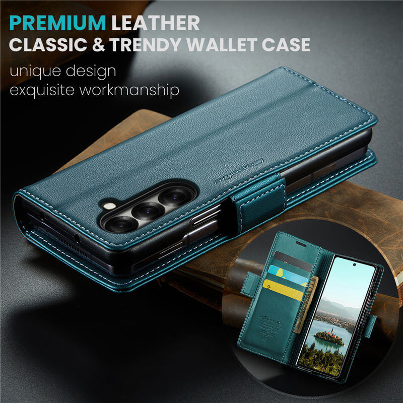 CaseMe Samsung Galaxy Z Fold7 Wallet RFID Blocking Magnetic Buckle Case - Image 9