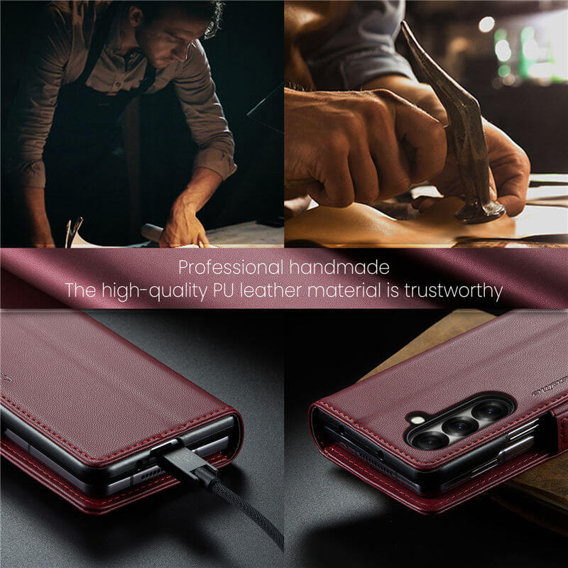 CaseMe Samsung Galaxy Z Fold7 Wallet RFID Blocking Magnetic Buckle Case - Image 11