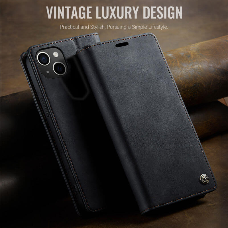 CaseMe iPhone 14 Wallet Case – Magnetic & RFID Blocking
