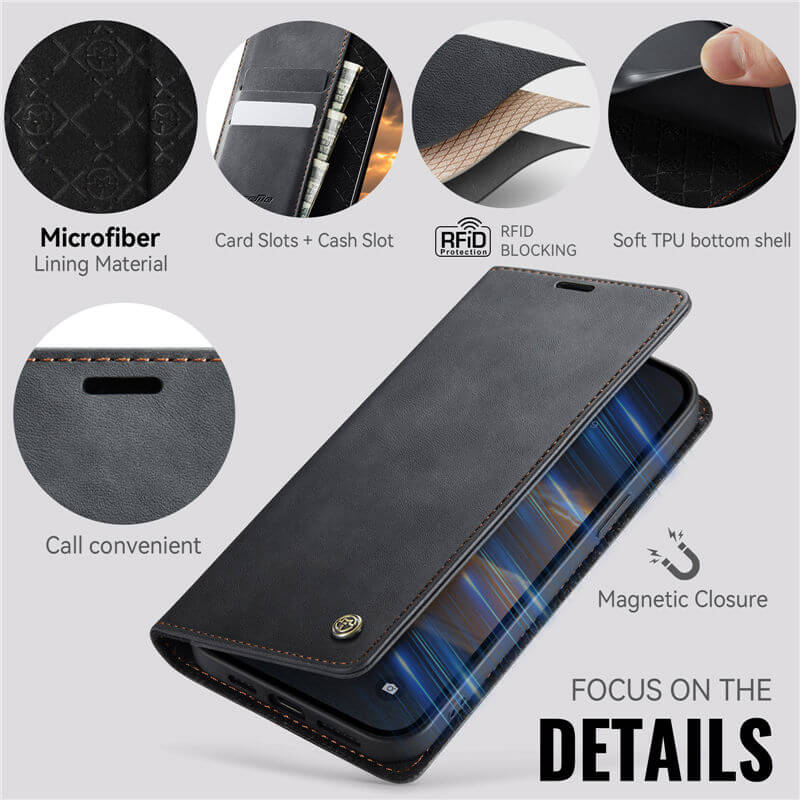 CaseMe iPhone 13 Mini Wallet Case – Magnetic & RFID Blocking - Image 4