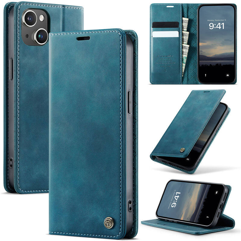 CaseMe iPhone 15 Plus Wallet Case – Magnetic & RFID Blocking