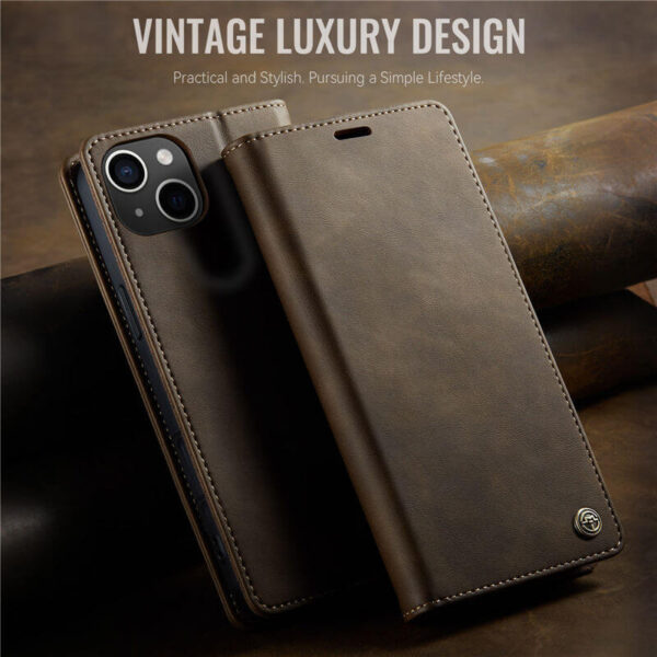 Alternative view of CaseMe iPhone 14 Plus Wallet Case – Magnetic & RFID Blocking