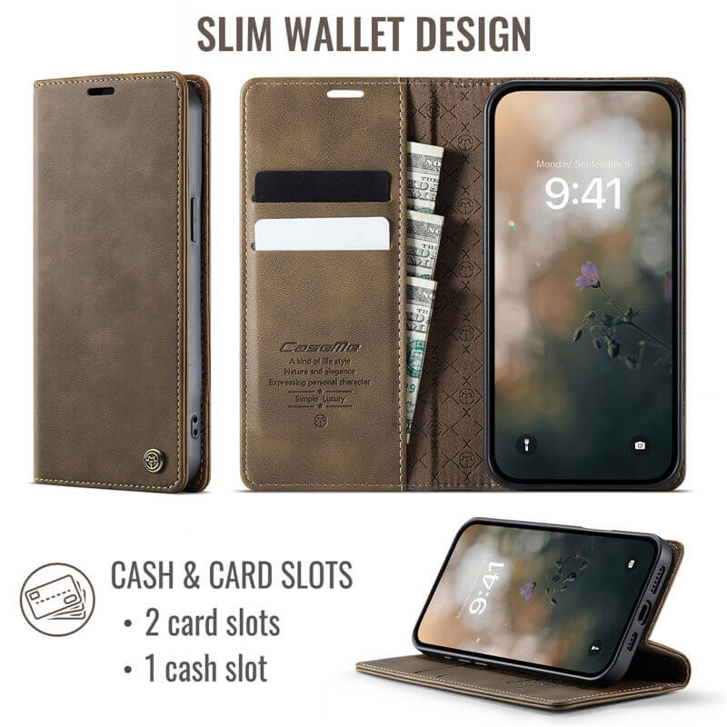 CaseMe iPhone 13 Wallet Case – Magnetic & RFID Blocking - Image 3