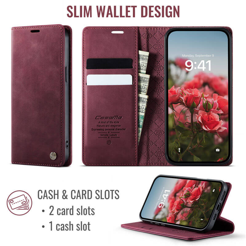 CaseMe iPhone 13 Mini Wallet Case – Magnetic & RFID Blocking - Image 3
