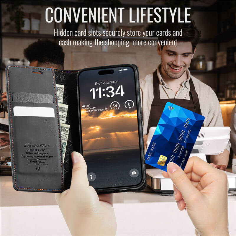 CaseMe iPhone 15 Pro Wallet Case – Magnetic & RFID Blocking - Image 5