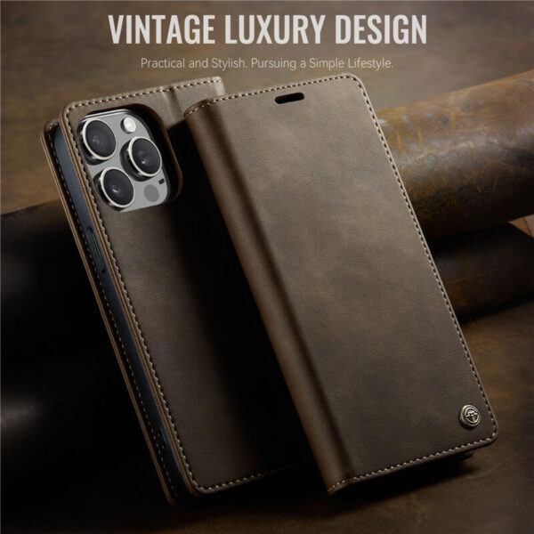 Alternative view of CaseMe iPhone 14 Pro Wallet Case – Magnetic & RFID Blocking