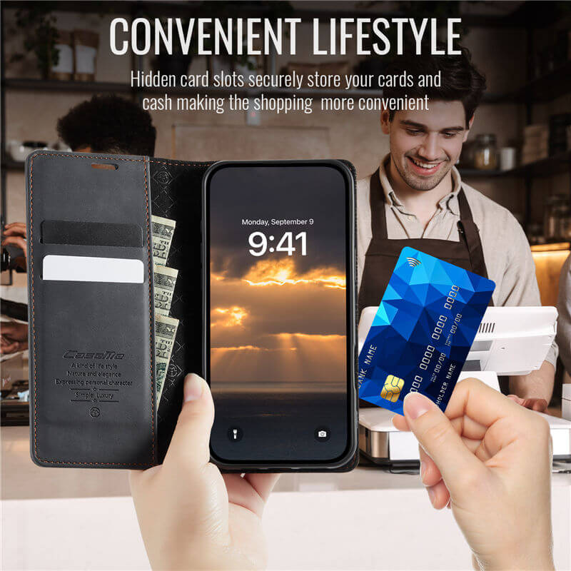 CaseMe iPhone 16 Plus Wallet Case – Magnetic & RFID Blocking - Image 5