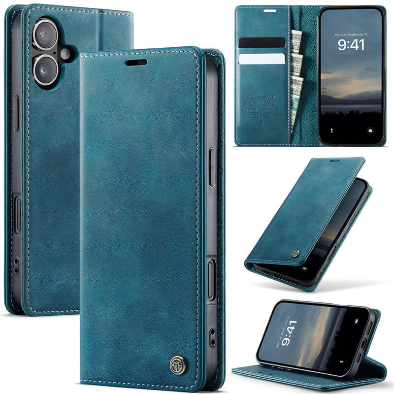 CaseMe iPhone 16 Plus Wallet Case – Magnetic & RFID Blocking