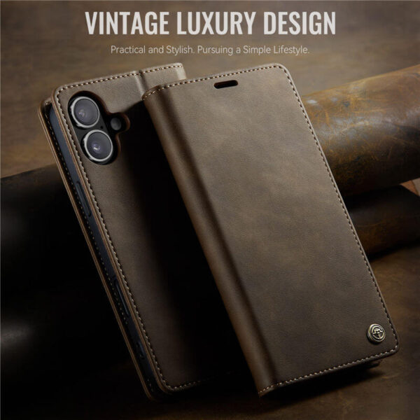 Alternative view of CaseMe iPhone 16 Plus Wallet Case – Magnetic & RFID Blocking