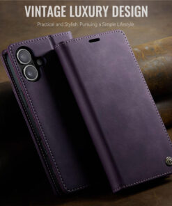 Alternative view of CaseMe iPhone 16 Wallet Case – Magnetic & RFID Blocking