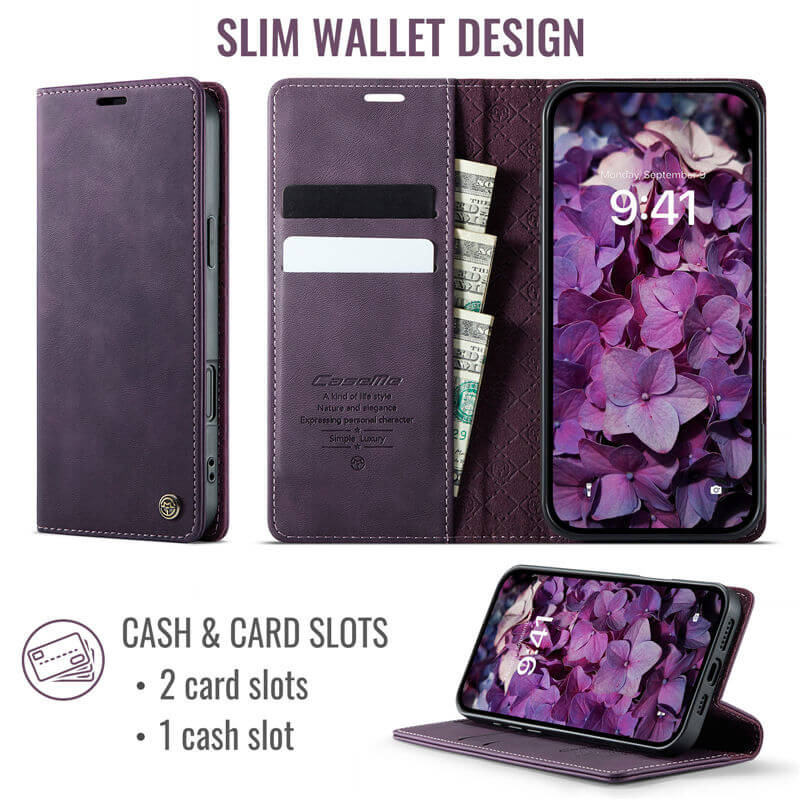 CaseMe iPhone 16 Plus Wallet Case – Magnetic & RFID Blocking - Image 3