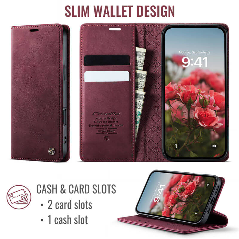 CaseMe iPhone 16 Wallet Case – Magnetic & RFID Blocking - Image 3