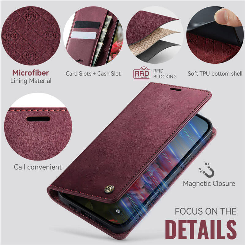 CaseMe iPhone 16 Plus Wallet Case – Magnetic & RFID Blocking - Image 4