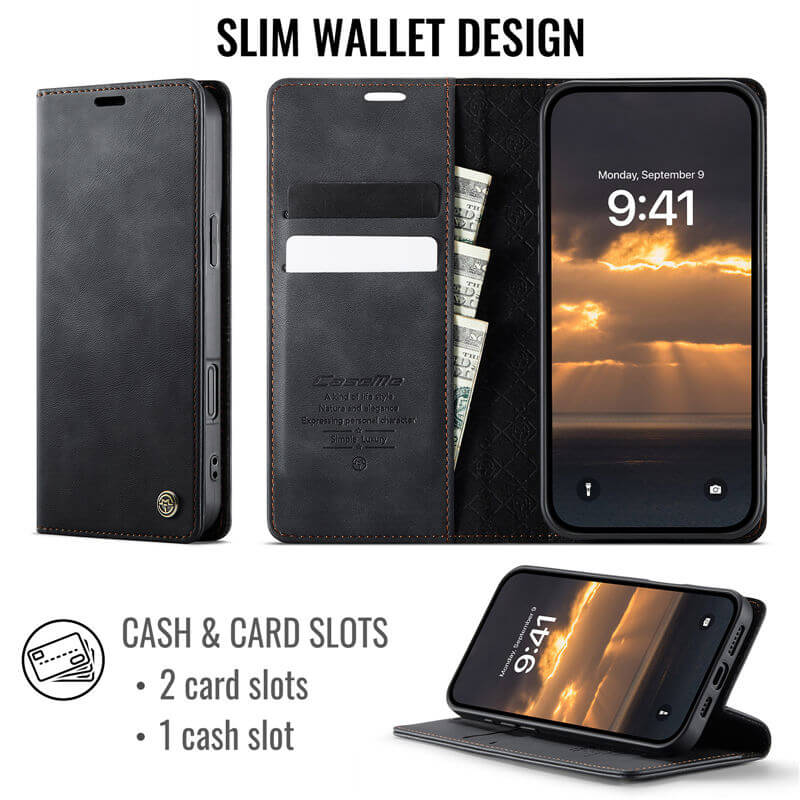 CaseMe iPhone 16 Pro Wallet Case – Magnetic & RFID Blocking - Image 3