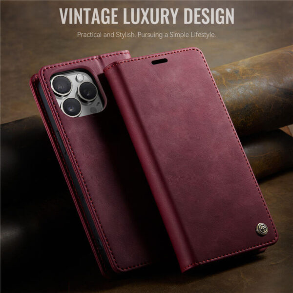 Alternative view of CaseMe iPhone 16 Pro Wallet Case – Magnetic & RFID Blocking