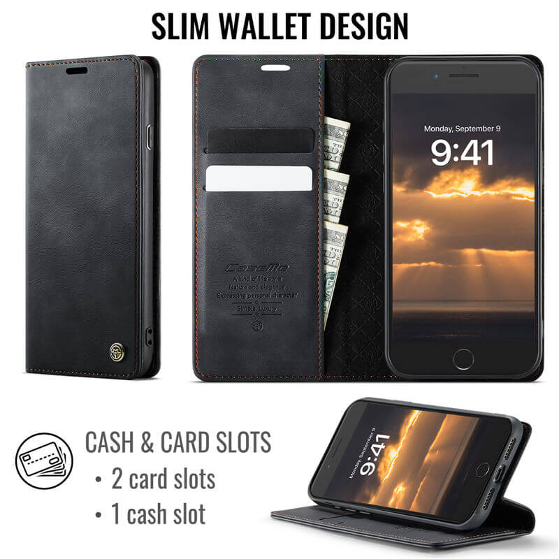 CaseMe iPhone 7 Plus/8 Plus Wallet Case – Magnetic & RFID Blocking - Image 3