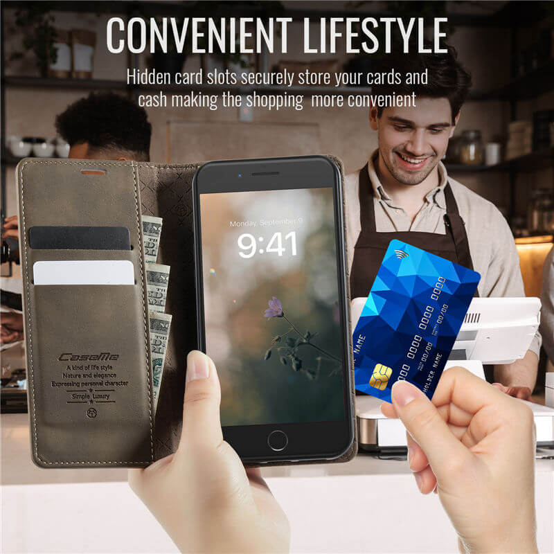 CaseMe iPhone 7 Plus/8 Plus Wallet Case – Magnetic & RFID Blocking - Image 5