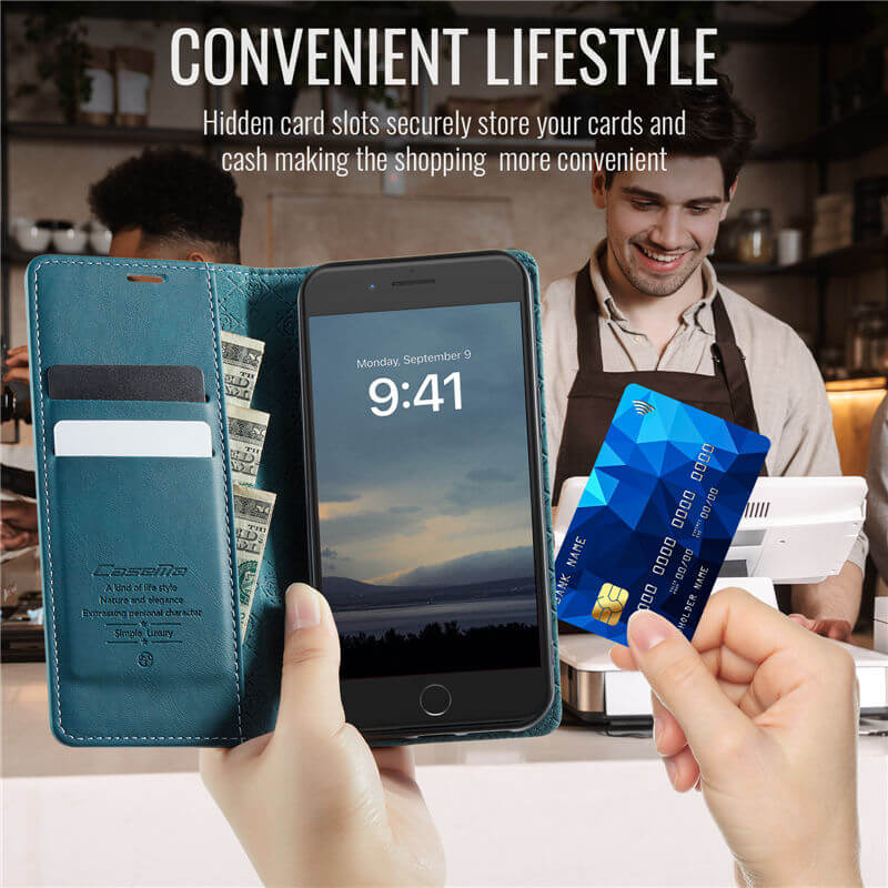 CaseMe iPhone 7/8/SE 2020/SE 2022 Wallet Case – Magnetic & RFID Blocking - Image 5