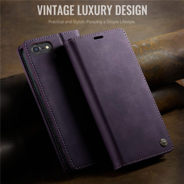 Alternative view of CaseMe iPhone 7/8/SE 2020/SE 2022 Wallet Case – Magnetic & RFID Blocking