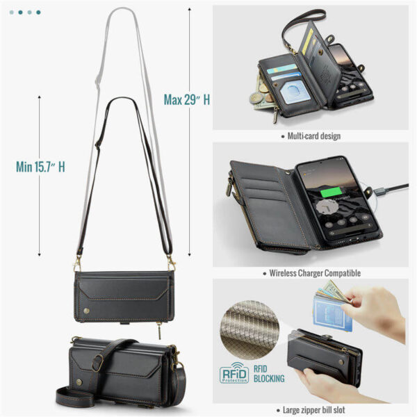 CaseMe Google Pixel 10/Pixel 10 Pro RFID Wallet Crossbody Case with Wireless Charging - Image 4