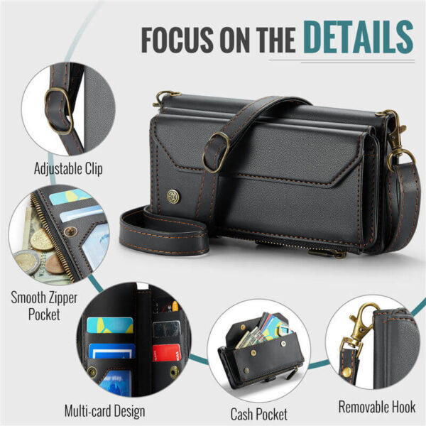 CaseMe Google Pixel 10/Pixel 10 Pro RFID Wallet Crossbody Case with Wireless Charging - Image 9