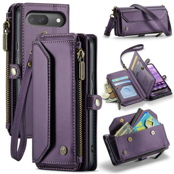 CaseMe Google Pixel 10/Pixel 10 Pro RFID Wallet Crossbody Case with Wireless Charging