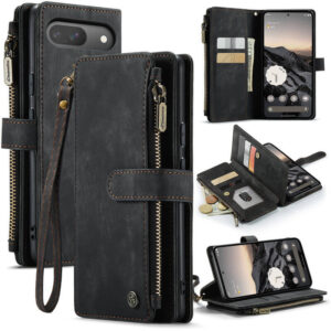 CaseMe Google Pixel 10/Pixel 10 Pro Wallet Kickstand Case with Wrist Strap
