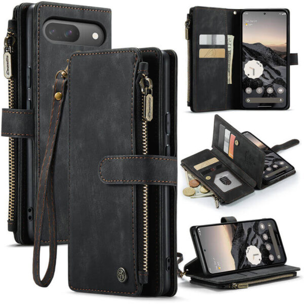 CaseMe Google Pixel 10/Pixel 10 Pro Wallet Kickstand Case with Wrist Strap
