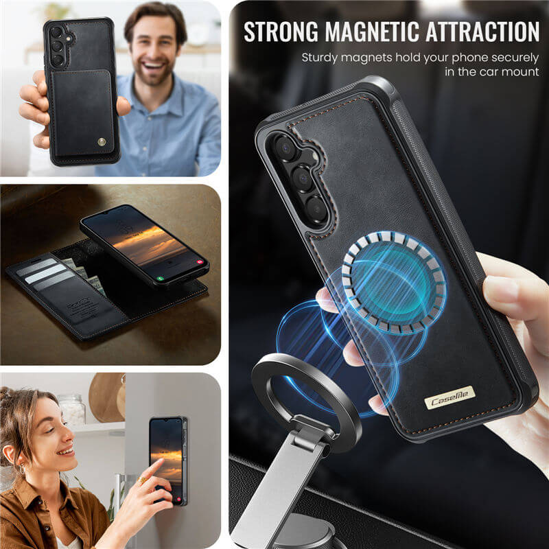 CaseMe Samsung Galaxy A14 2-in-1 Magnetic Wallet Case with RFID Blocking - Image 5