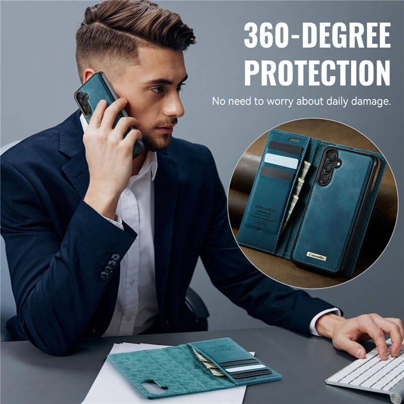 CaseMe Samsung Galaxy A14 2-in-1 Magnetic Wallet Case with RFID Blocking - Image 11