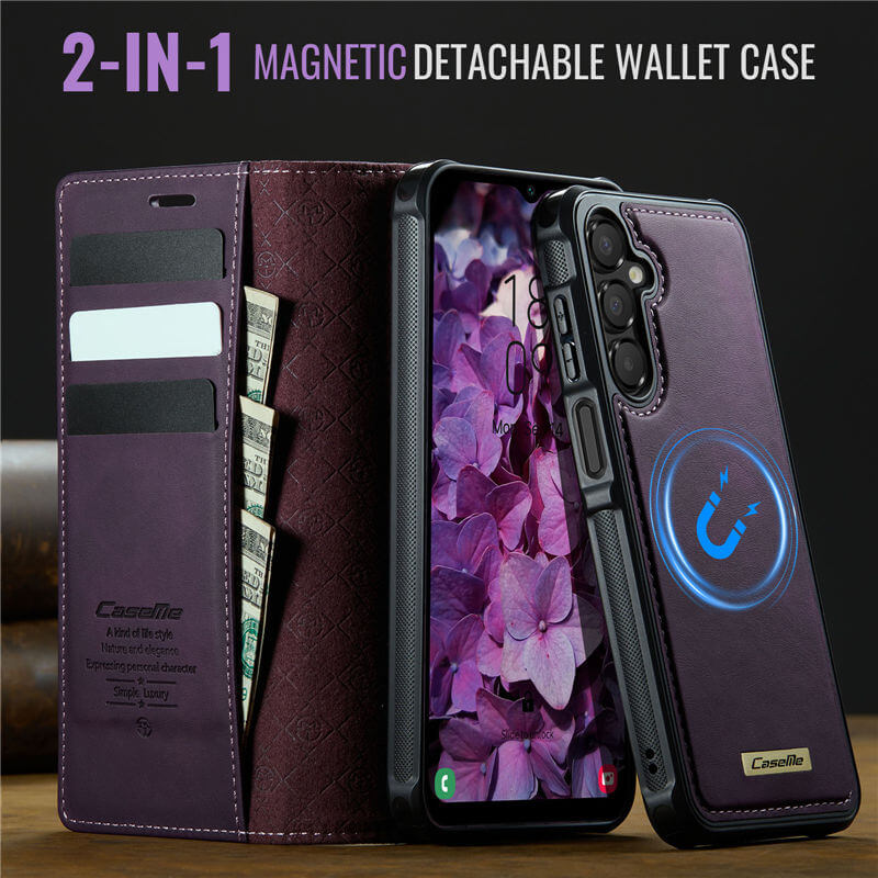CaseMe Samsung Galaxy A14 2-in-1 Magnetic Wallet Case with RFID Blocking - Image 8