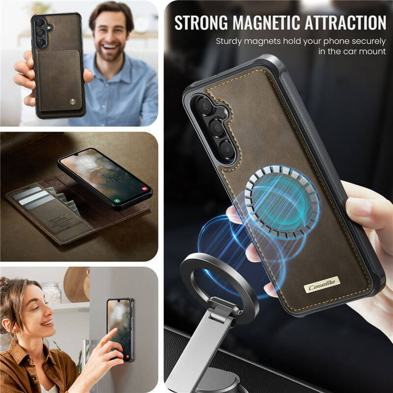 CaseMe Samsung Galaxy A15 2-in-1 Magnetic Wallet Case with RFID Blocking - Image 5