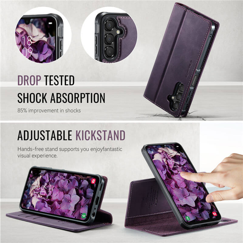 CaseMe Samsung Galaxy A15 2-in-1 Magnetic Wallet Case with RFID Blocking - Image 6