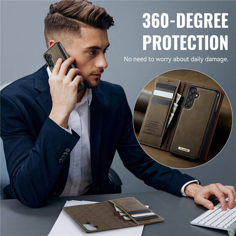 CaseMe Samsung Galaxy A35 2-in-1 Magnetic Wallet Case with RFID Blocking - Image 11