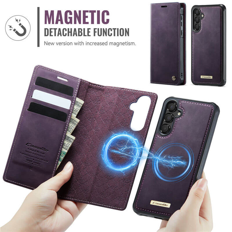 CaseMe Samsung Galaxy A55 2-in-1 Magnetic Wallet Case with RFID Blocking - Image 4