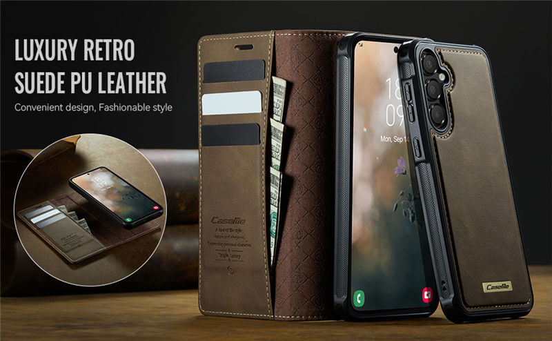 CaseMe Samsung Galaxy A55 2-in-1 Magnetic Wallet Case