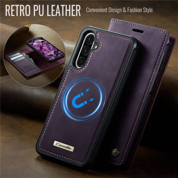 Alternative view of CaseMe Samsung Galaxy A56 2-in-1 Magnetic Wallet Case with RFID Blocking