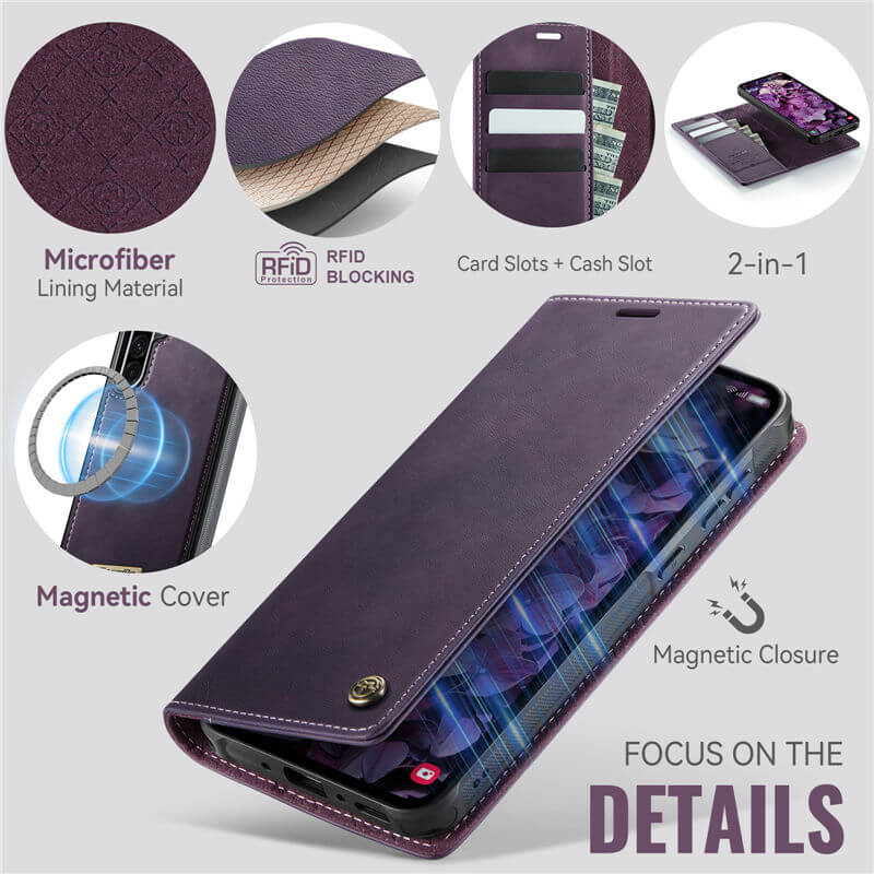 CaseMe Samsung Galaxy A36 2-in-1 Magnetic Wallet Case with RFID Blocking - Image 7